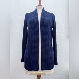 Ambiance Dark Blue Open Front Cardigan
